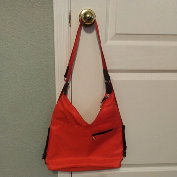 Baggallini Women's Orange Criss Cross Crossbody Shoulder Bag Multiple Pockets - Picture 2 of 15